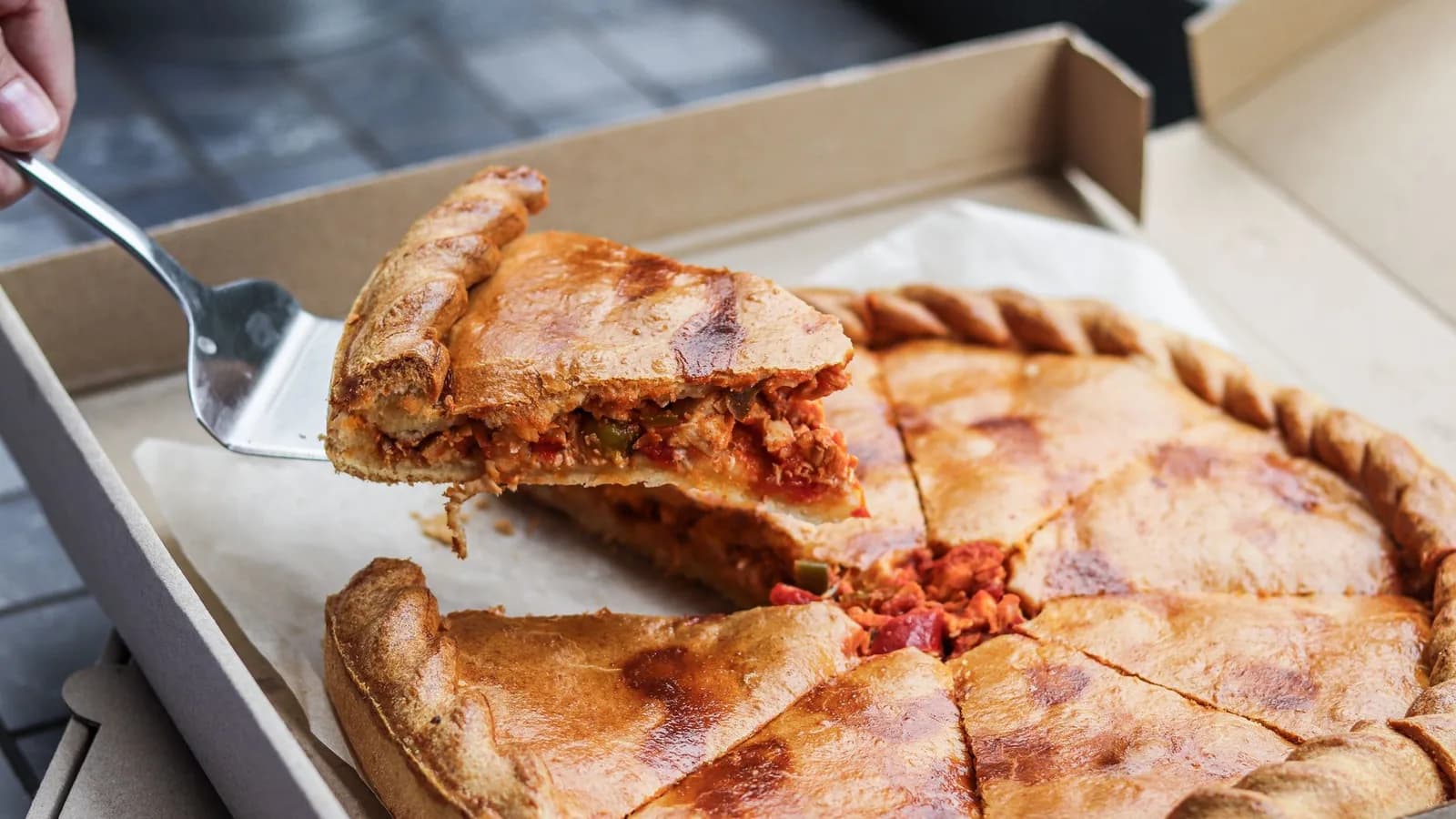 Kebys hand-stretched pizza boxed and ready to collect in Great Barr, near Erdington